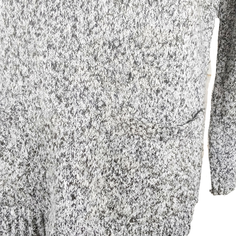 J.Jill Womens S Grey Black Marled 2 Pocket Cotton Blend Tunic Top - Picture 7 of 7